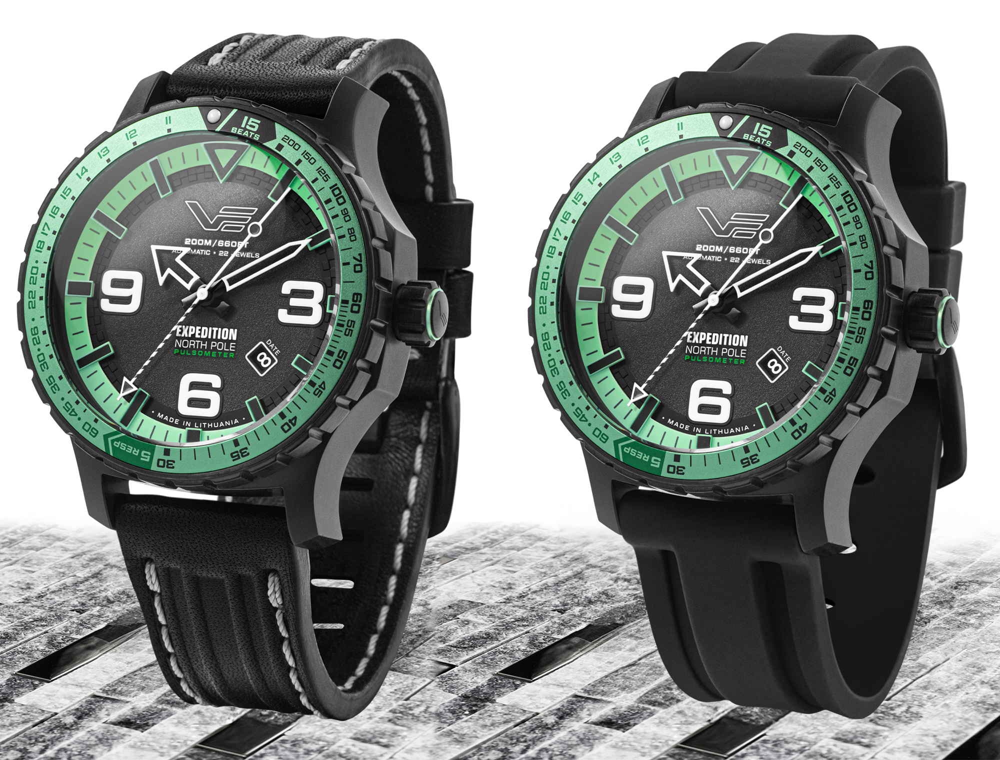 zegarek Vostok Europe YN55-597C731 Expedition North Pole 1 Polar Night Automatic 47mm Expedition mineralne utwardzane