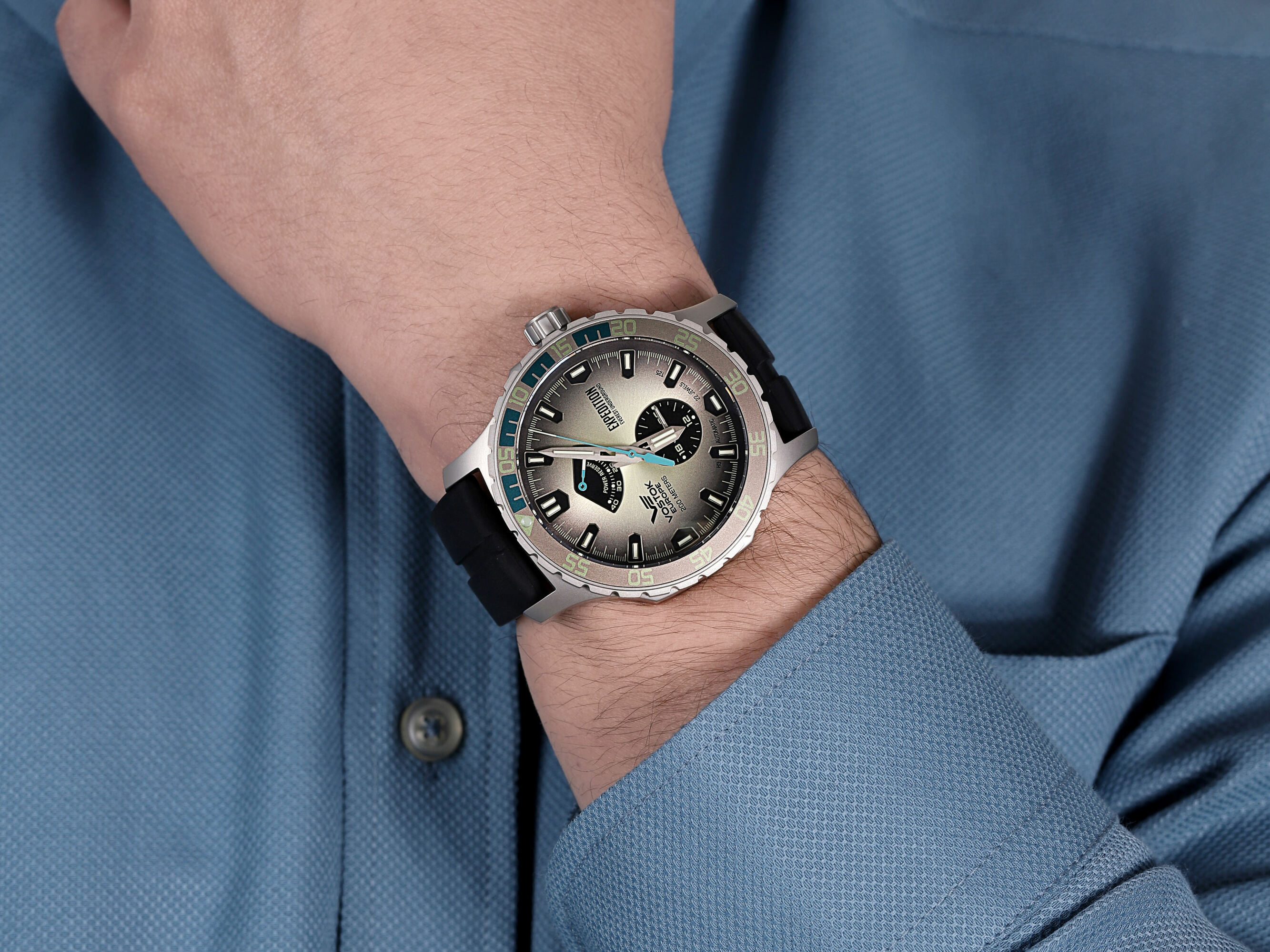 zegarek Vostok Europe YN84-597A544 srebrny Expedition Everest Underground