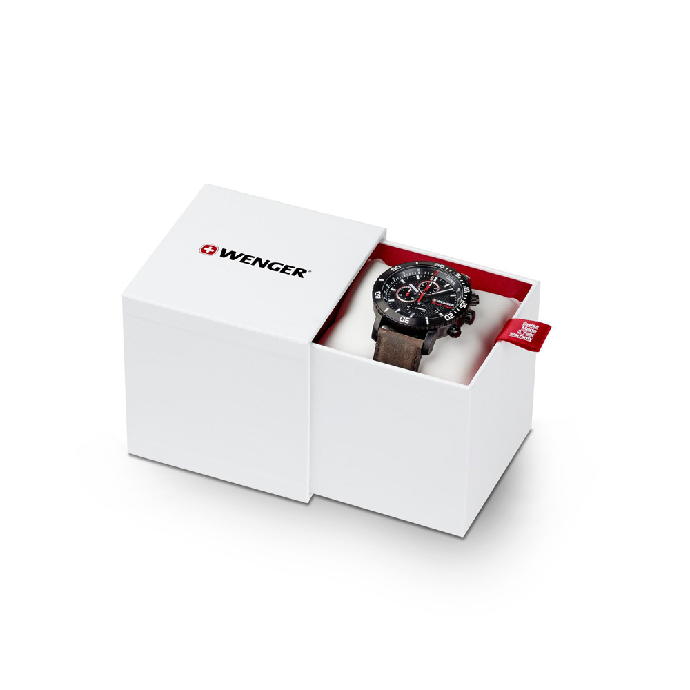 zegarek Wenger 01.1843.107 kwarcowy męski Roadster Roadster Black Night Chrono - miniatura 6
