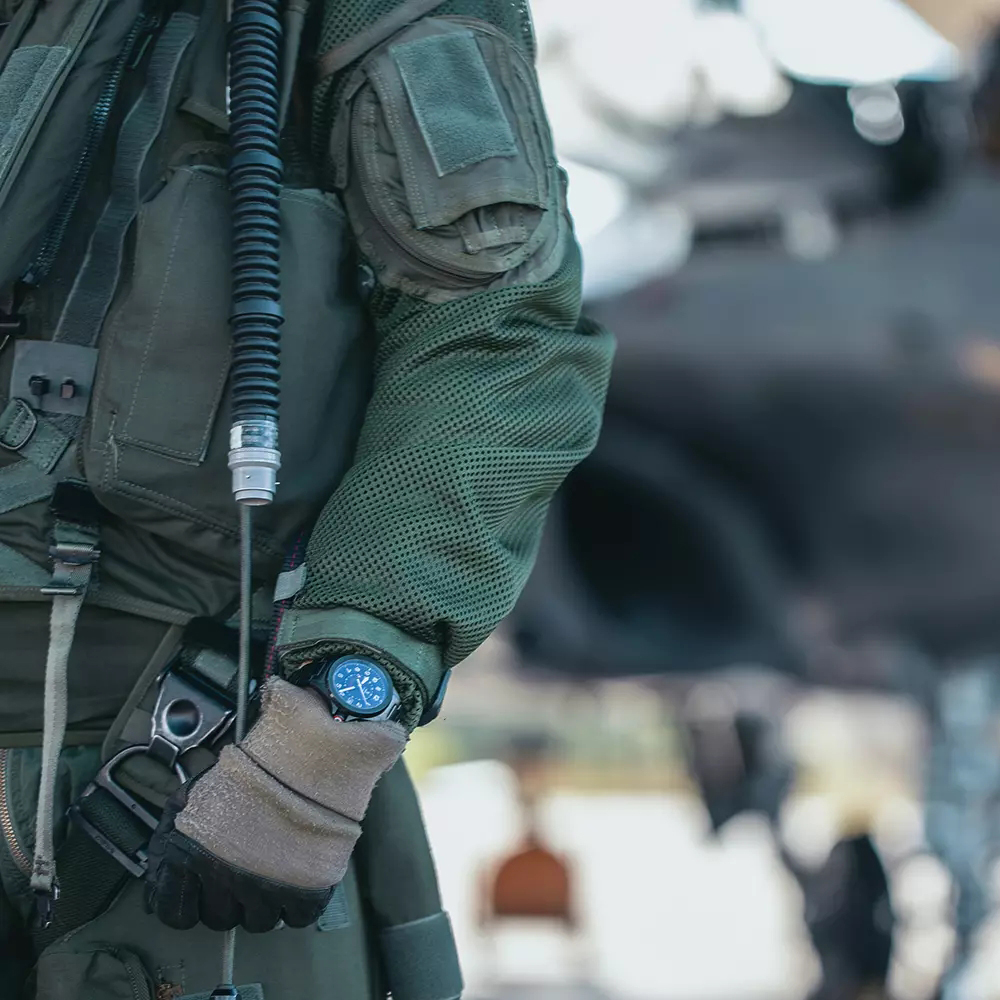 zegarek YAA21-3AMS męski z tachometr French Air Space Force - miniatura 8