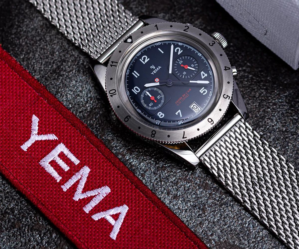 zegarek Yema YMHF1577AA-GM kinetic męski French Air Space Force FLYGRAF FRENCH AIR SPACE FORCE UTC BLUE - miniatura 8