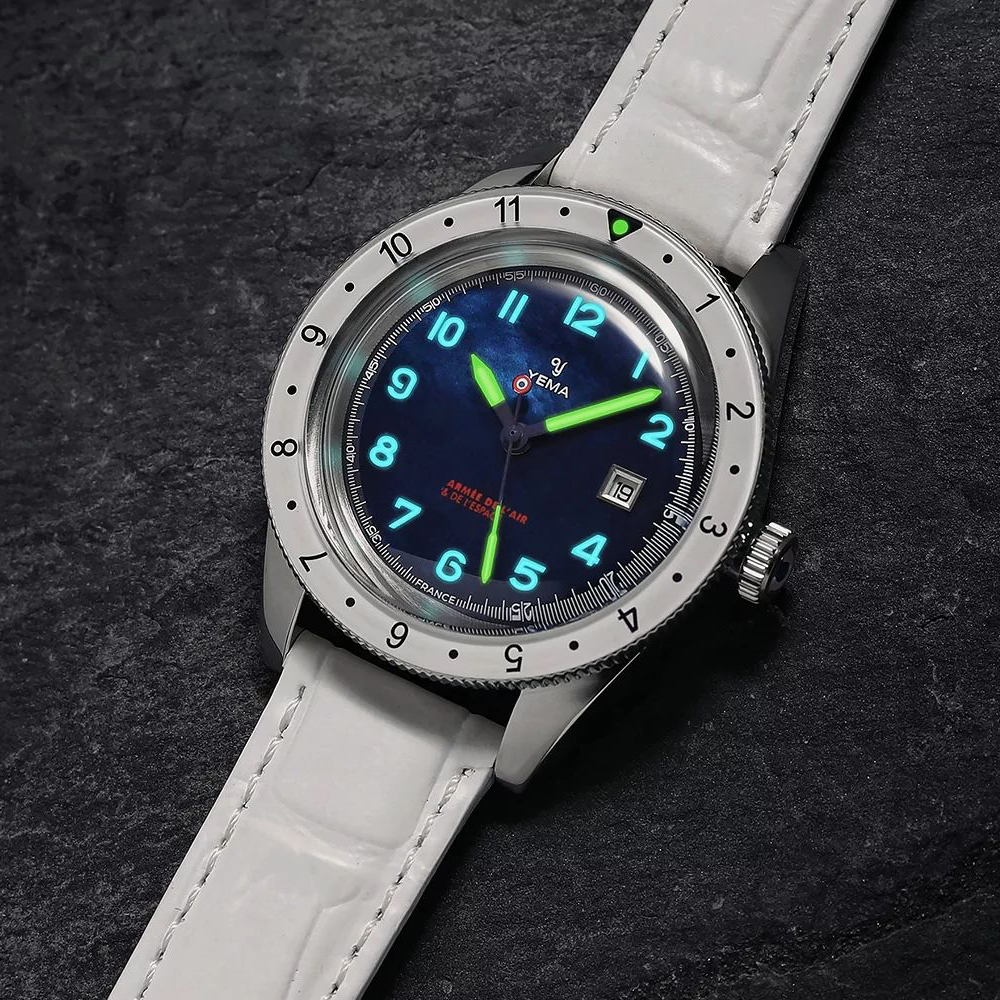 zegarek Yema YMHF1578AA-GM kinetic damski French Air Space Force FLYGRAF FRENCH AIR SPACE FORCE UTC FEMME - miniatura 9