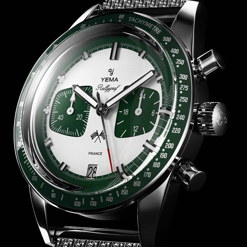 zegarek Yema YMHF1580-ZM kinetic męski Mechanical - Quartz Chronographs RALLYGRAF MECA-QUARTZ - miniatura 4