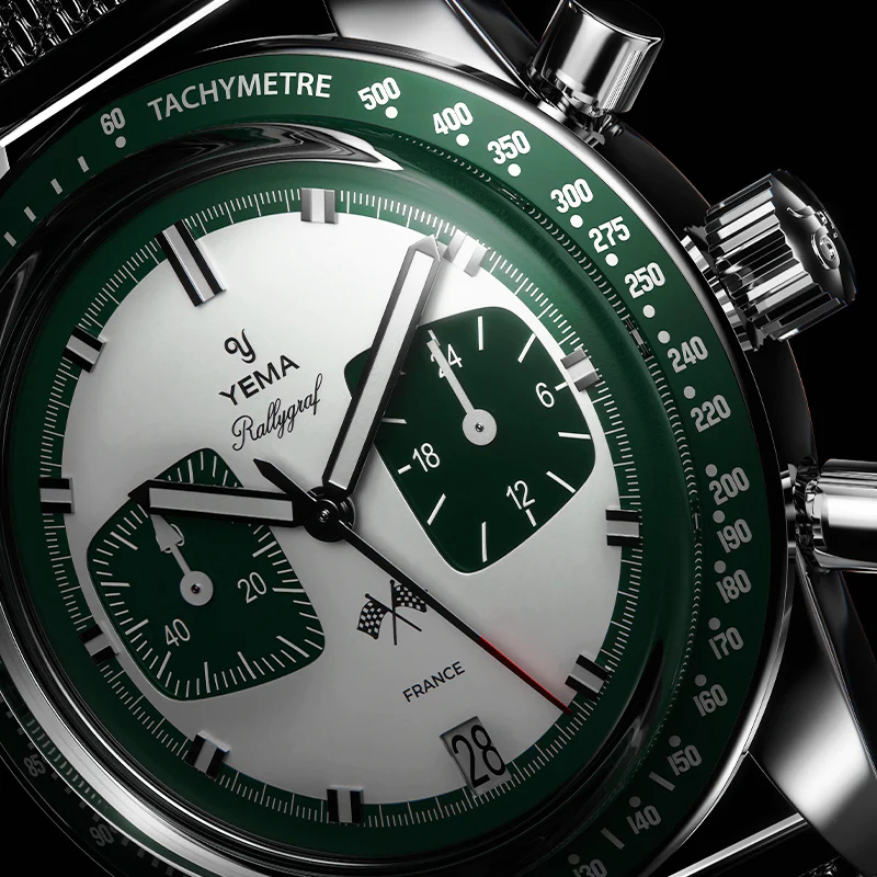 zegarek Yema YMHF1580-ZM srebrny Mechanical - Quartz Chronographs - miniatura 3
