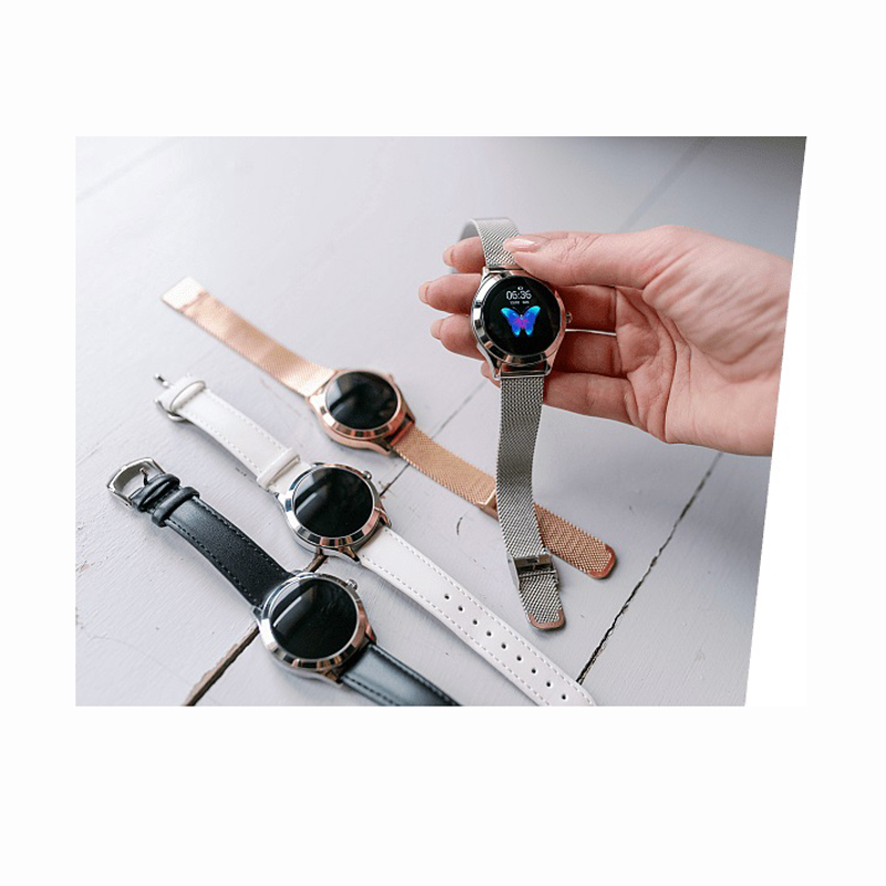 Garett 5903246287226 Damskie Smartwatch Garett Women Naomi RT złoty stalowy zegarek damski sportowy z tworzywa sztucznego