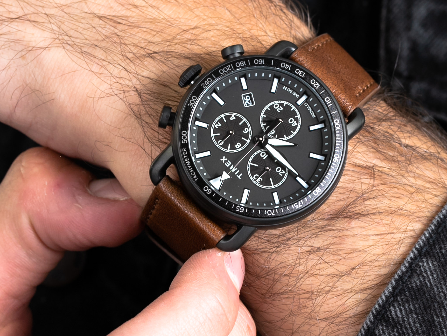 Timex TW2U02100 zegarek czarny sportowy Port pasek - miniatura 4