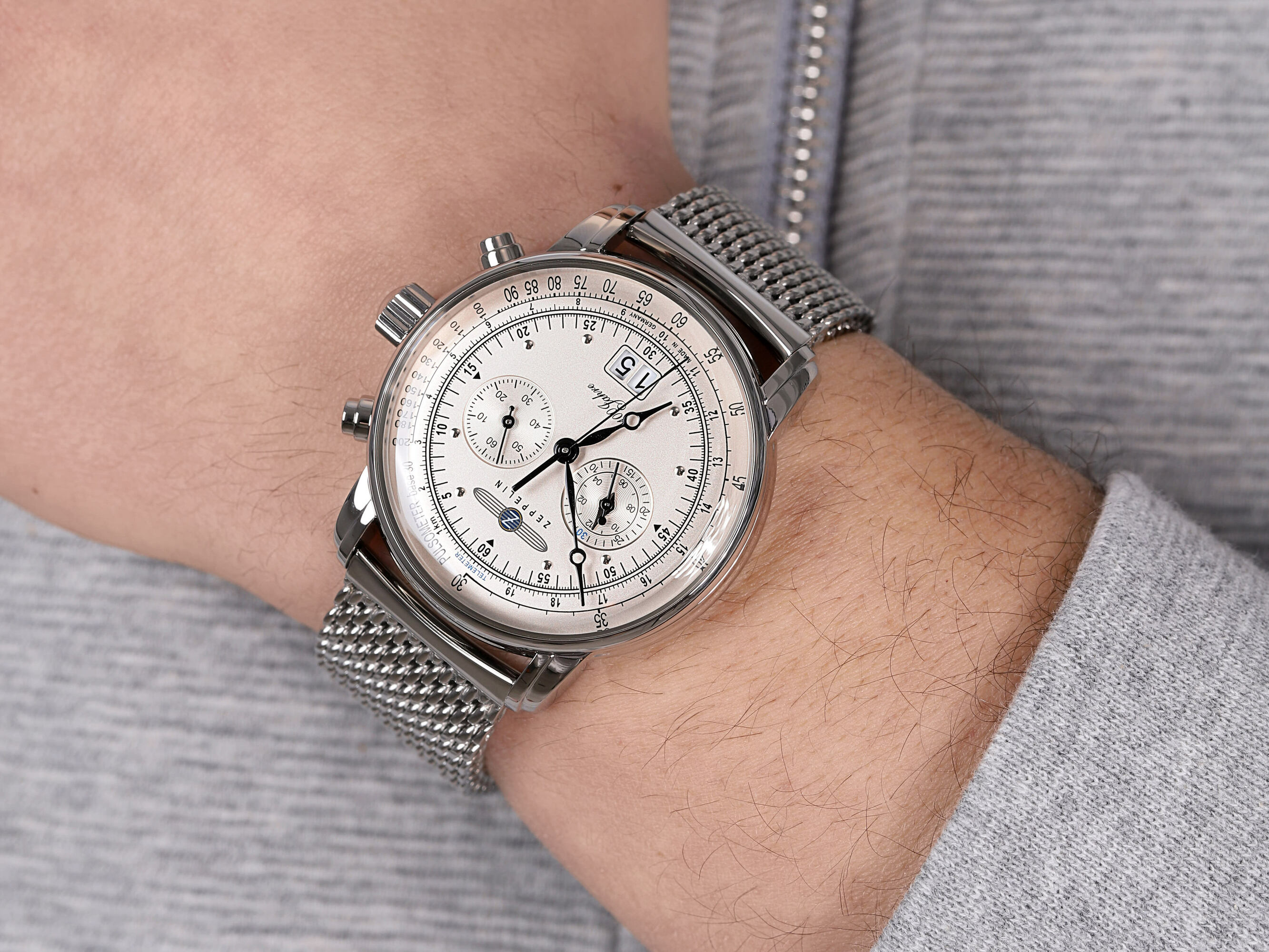 zegarek Zeppelin 7690M-1 100 Years Zeppelin Quarz męski z chronograf 100 Years Zeppelin Ed 1 - miniatura 4