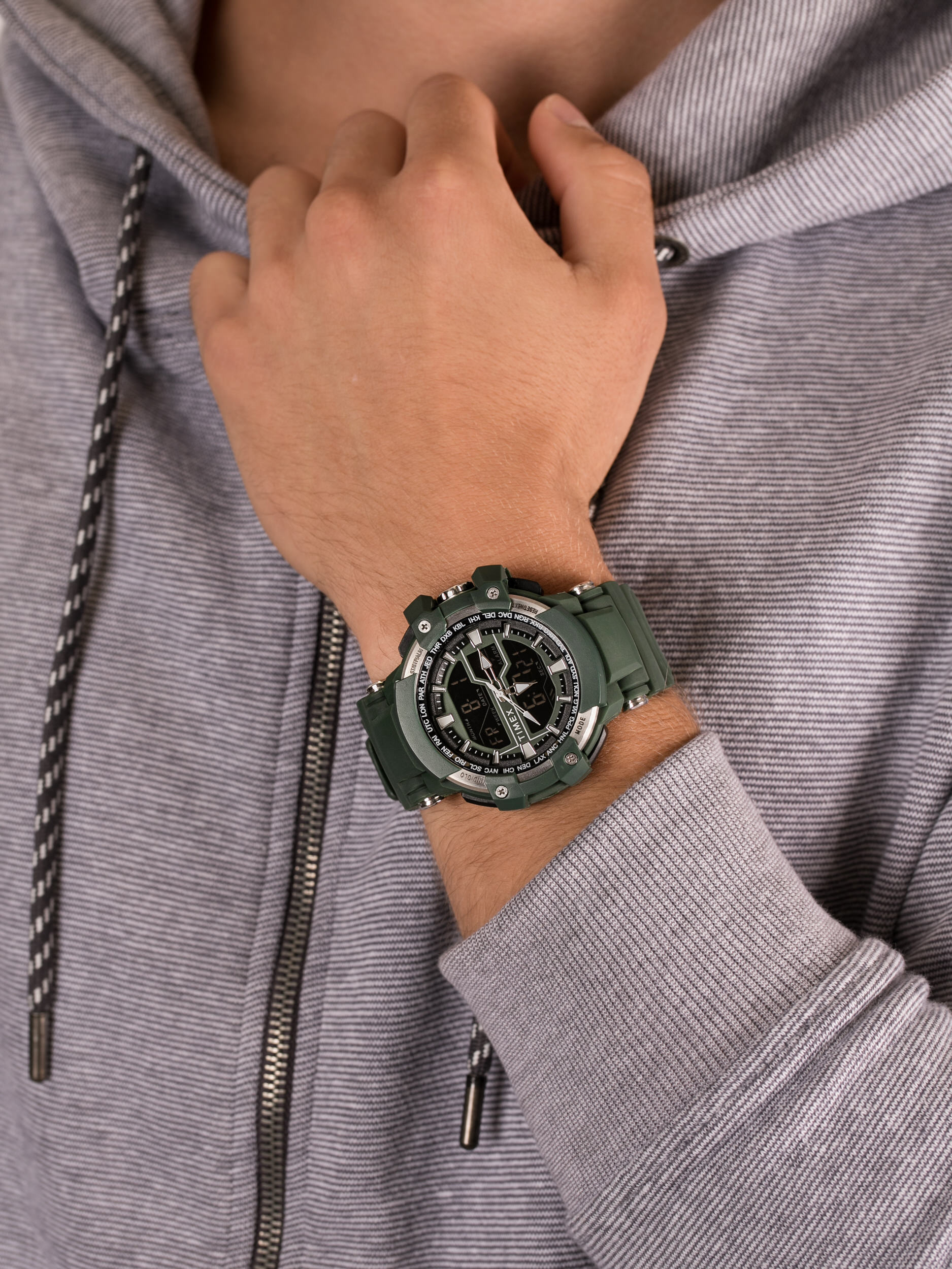 Timex TW5M22800 męski zegarek Tactic DGTL pasek - miniatura 3