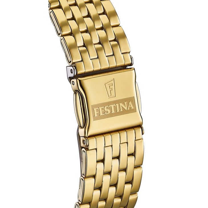 Festina F16746-2 zegarek złoty klasyczny Classic bransoleta - miniatura 5