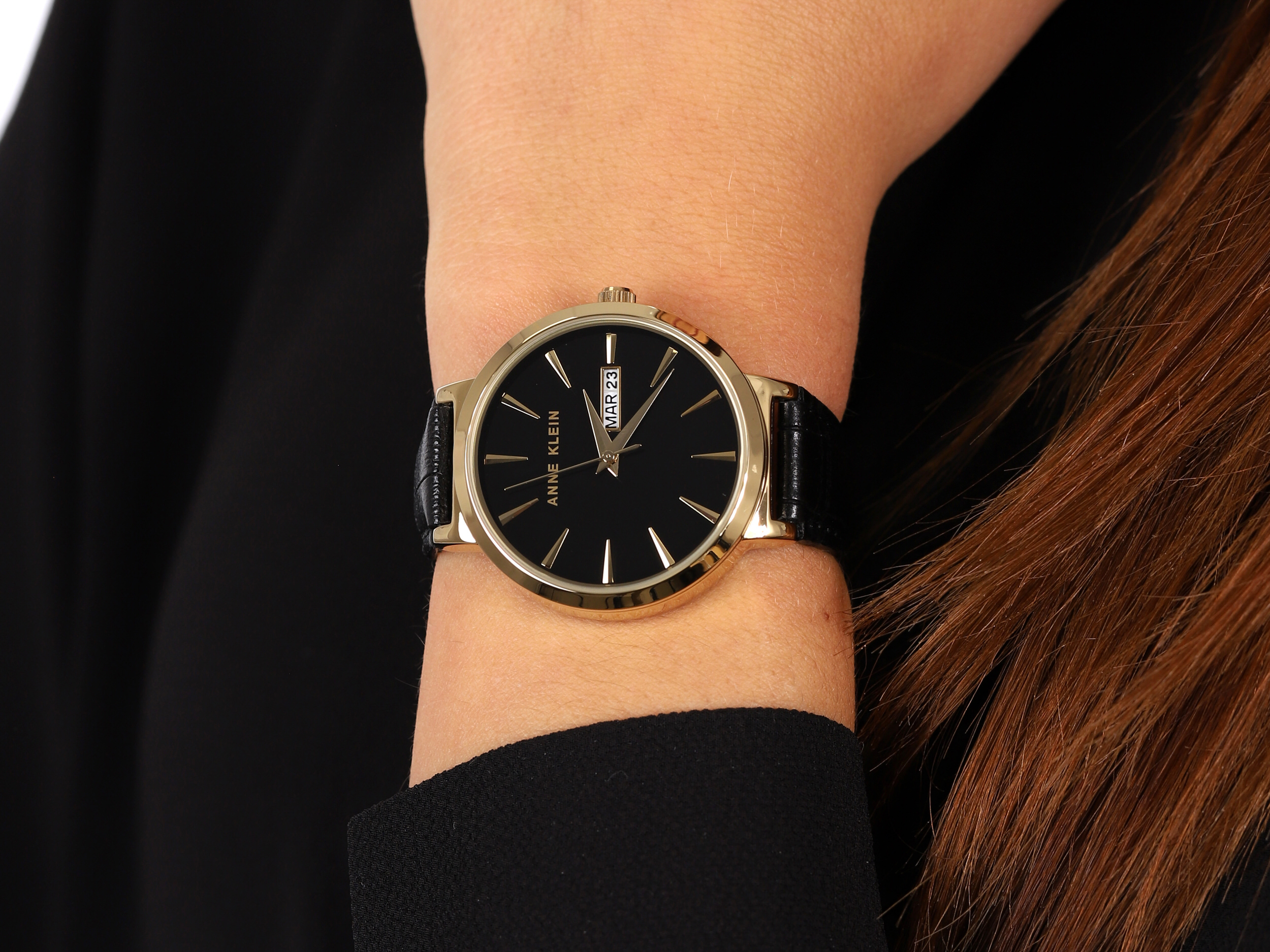 Anne Klein AK-3824BKBK zegarek klasyczny Pasek - miniatura 4