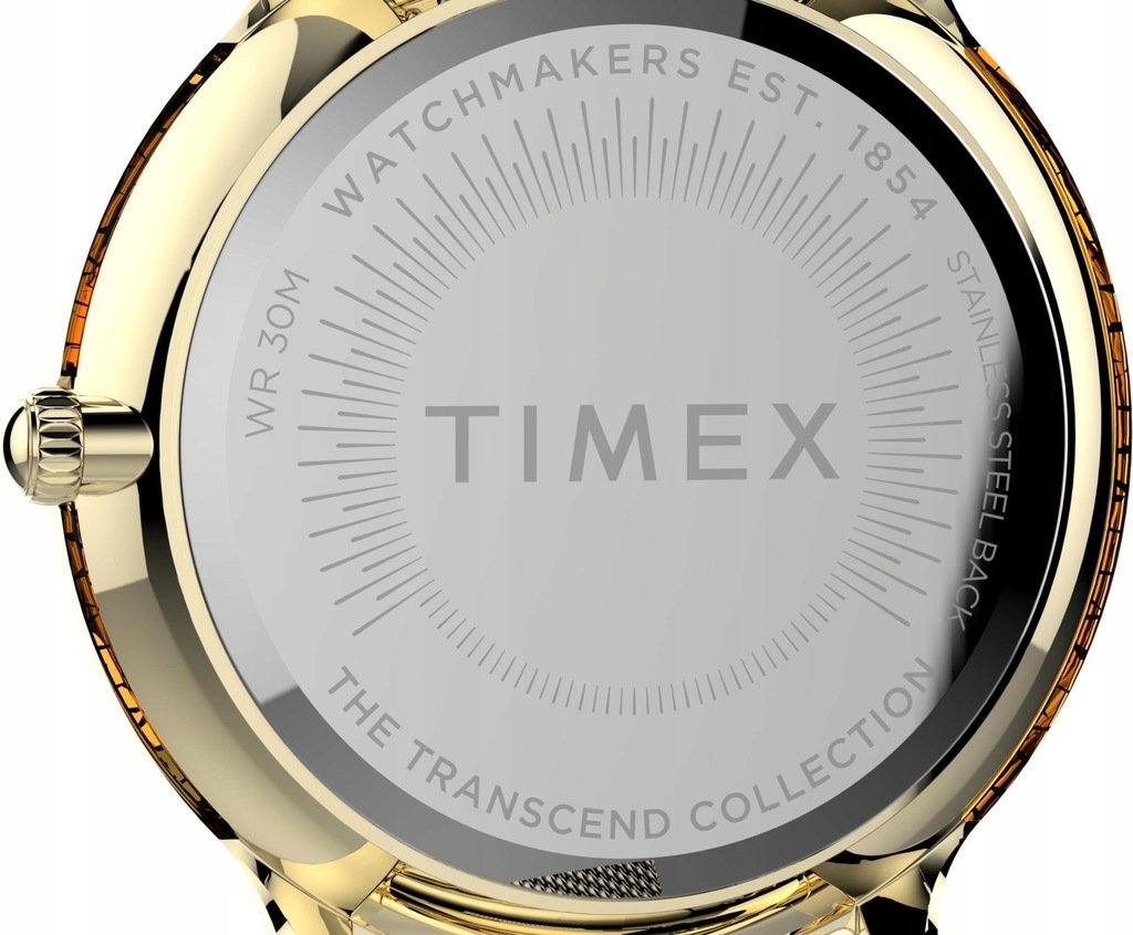 Timex TW2T74100 zegarek złoty klasyczny Transcend bransoleta
