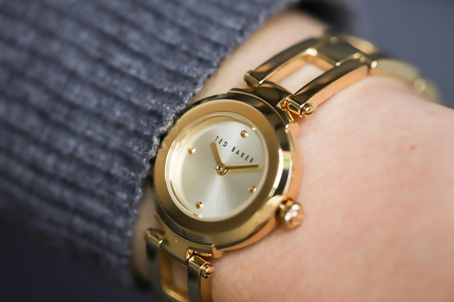 Ted Baker BKPIZF902 Inezz bransoleta klasyczny zegarek złoty - miniatura 9