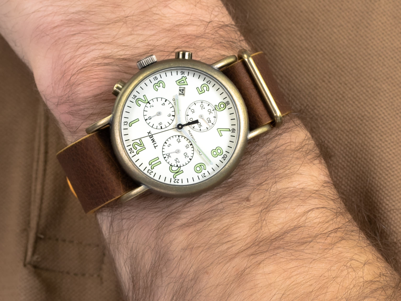 Timex TW2P85300 Weekender Classic Chrono Oversized zegarek klasyczny Weekender - miniatura 4