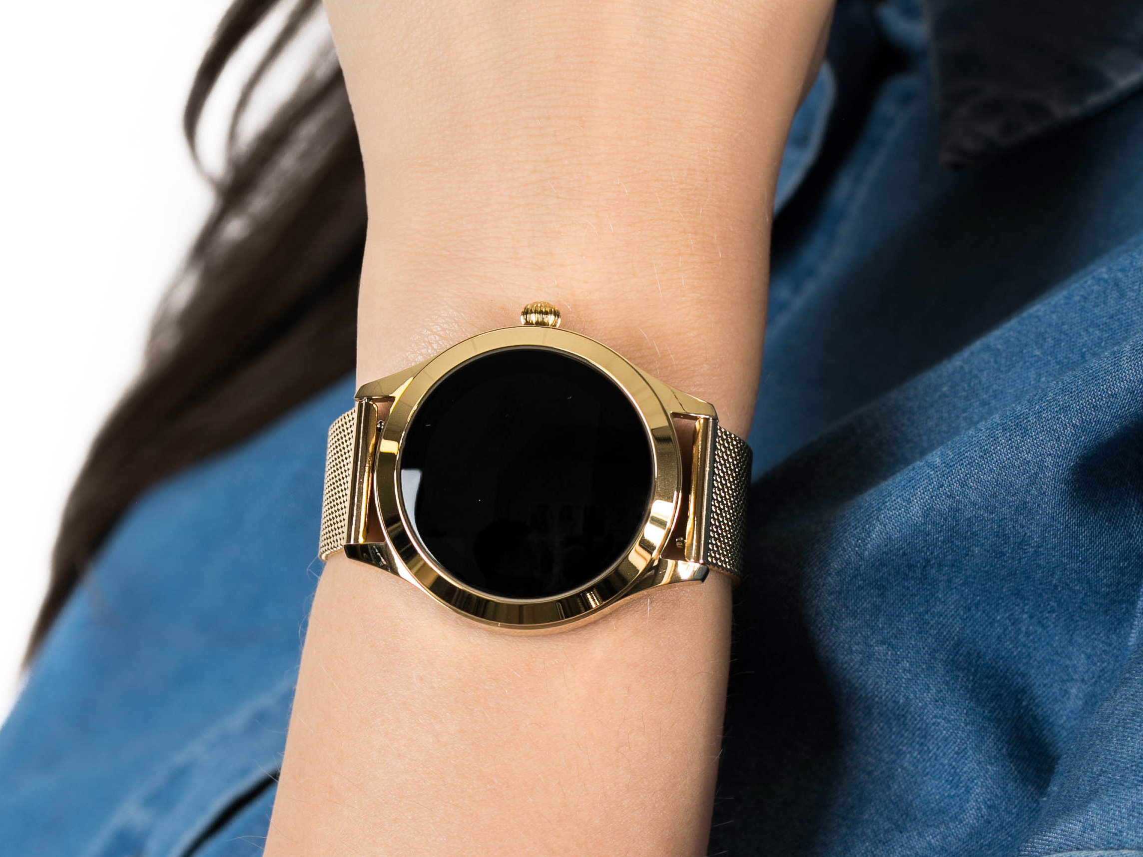 Zegarek Rubicon Smartwatch Rubicon RNBE37 złoty - damski 