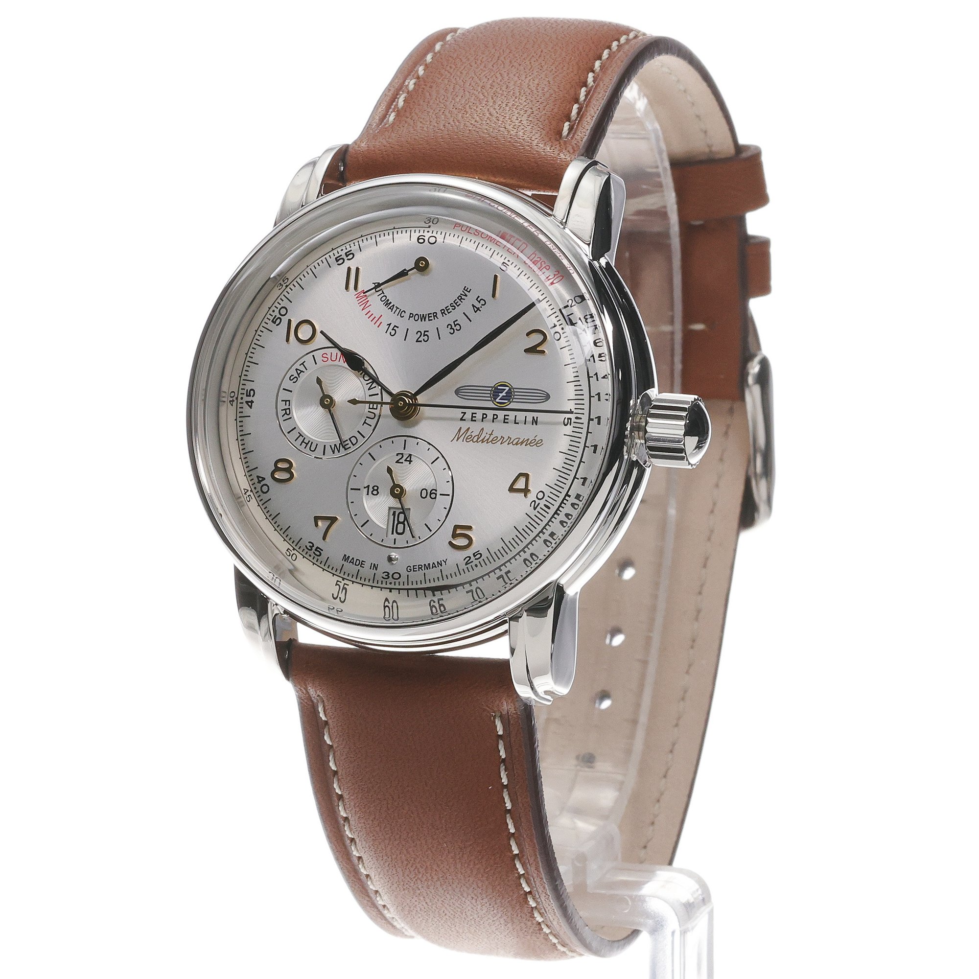 Zeppelin 96901 Mediterranee Mediterranee Automatic zegarek męski klasyczny mineralne utwardzane - miniatura 2