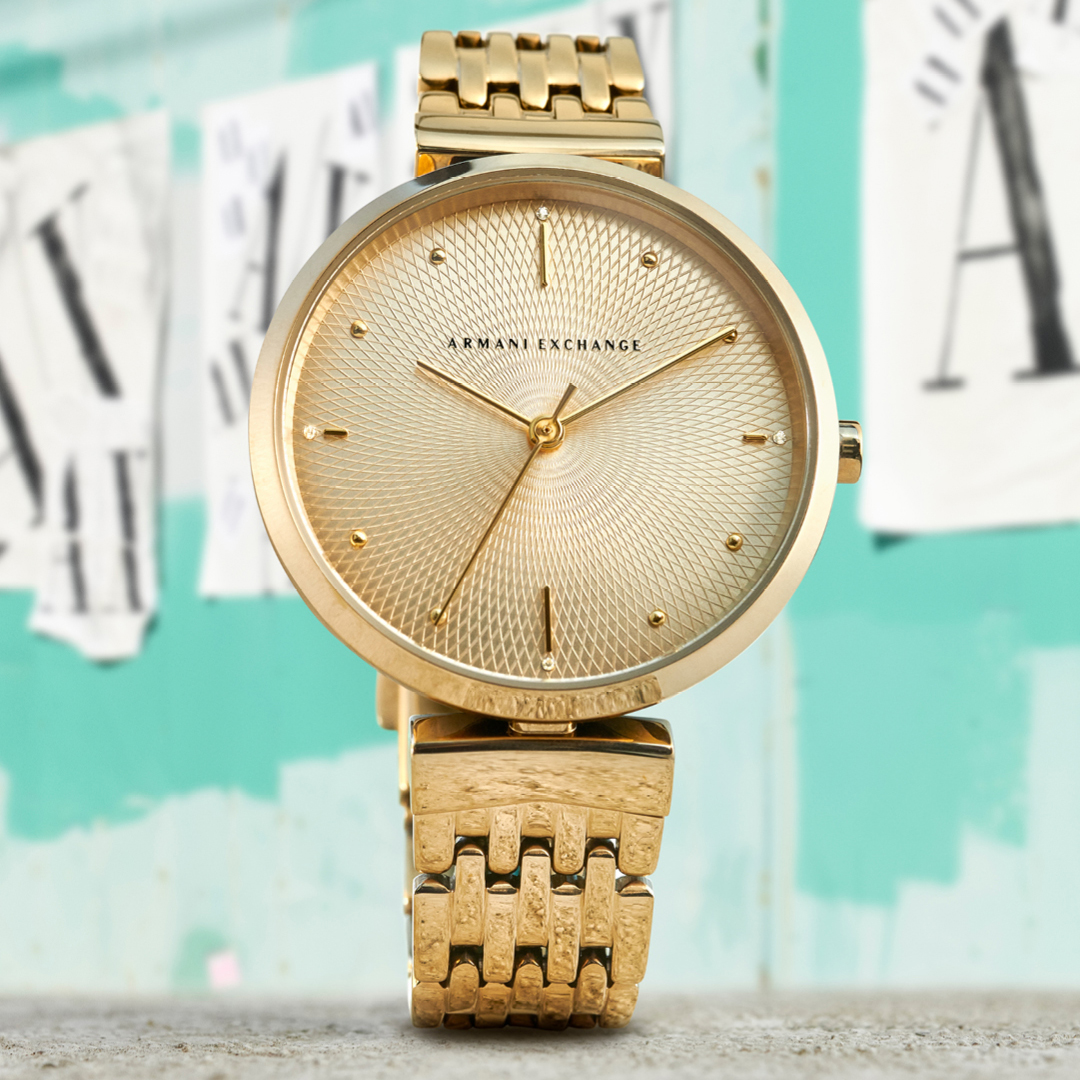 zegarek Armani Exchange AX5902 złoty Fashion - miniatura 7