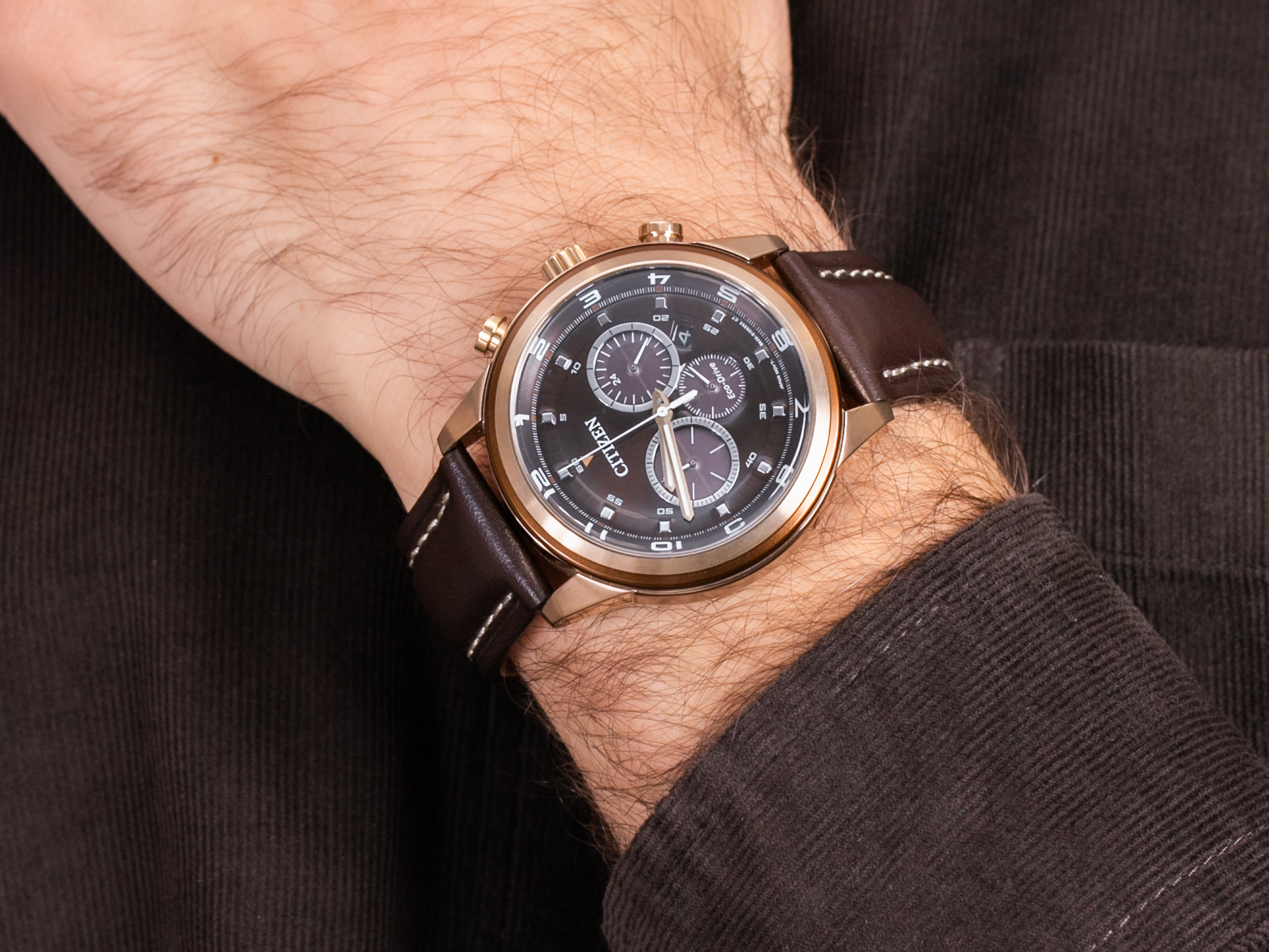 zegarek Citizen CA4037-01W złoty Chrono - miniatura 4
