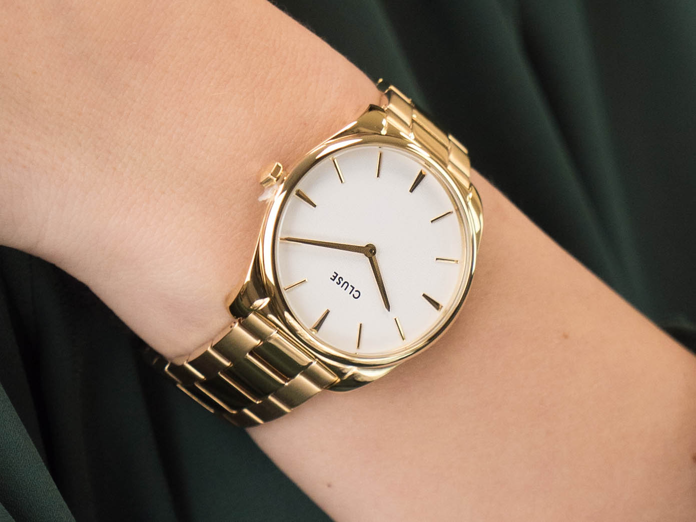 Cluse CW0101212005 Gold White zegarek klasyczny Feroce