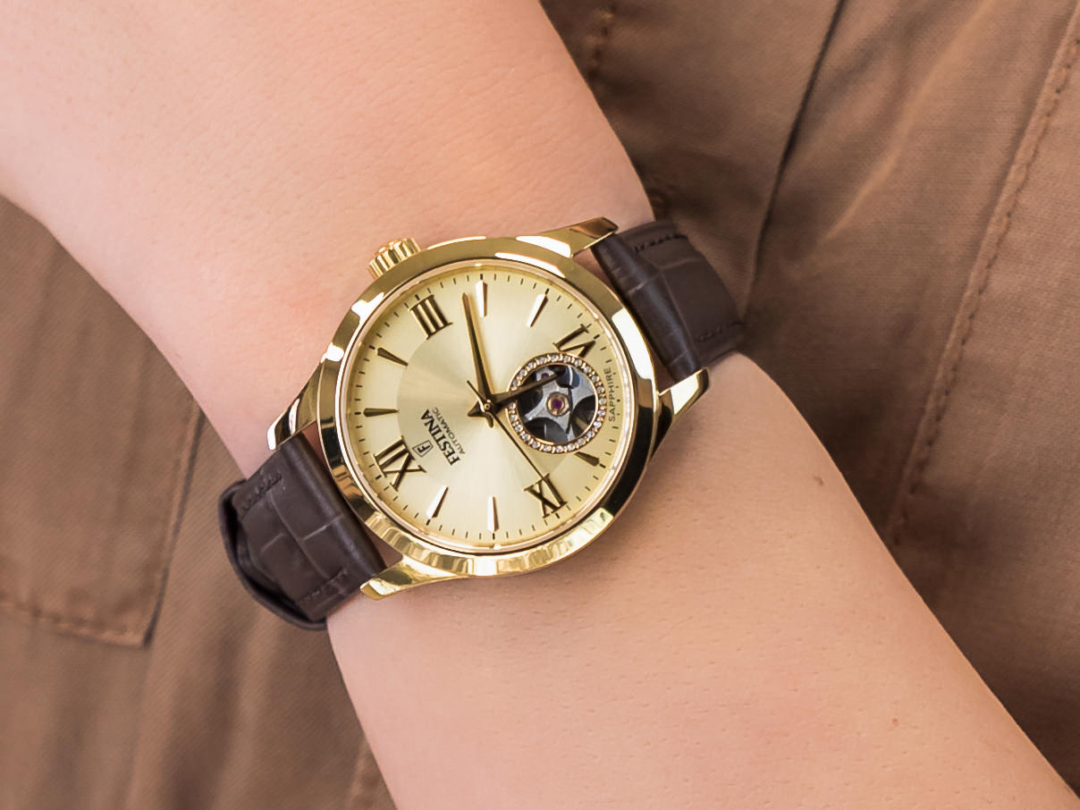 Festina F20491-1 Open Heart Automatic zegarek klasyczny Classic - miniatura 4