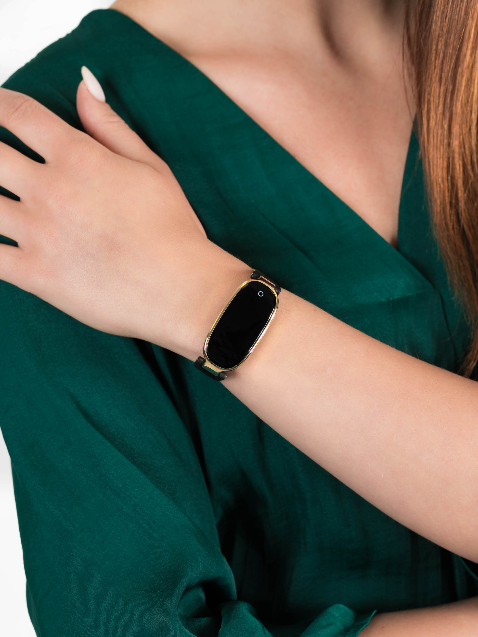 zegarek Garett 5903246282238 Smartwatch Garett Women Diana czarno-złoty damski z krokomierz Damskie - miniatura 3