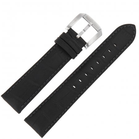 Pasek do zegarka Aviator Pasek Aircobra P42 Skóra (V.1.22) 20 mm - Czarny matowa kl. 