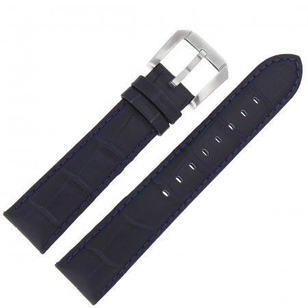 Pasek do zegarka Aviator Pasek Aircobra P42 Skóra (V.1.22) 20 mm - Niebieski matowa kl. 