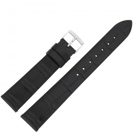 Pasek do zegarka Aviator Pasek Ladies Moonflight Skóra (V.1.33.0) 16 mm - Czarny błyszcząca kl. 