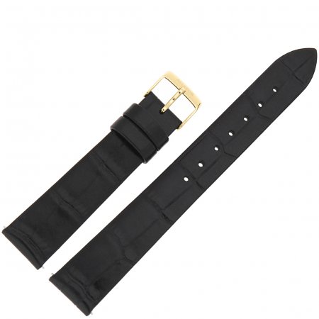 Pasek do zegarka Aviator Pasek Ladies Moonflight Skóra (V.1.33.1) 16 mm - Czarny złota kl. 