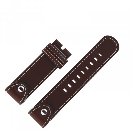 Aviator Pasek Propeller Skóra (R.3.08) 24 mm - Brązowy z białym p. bez kl.