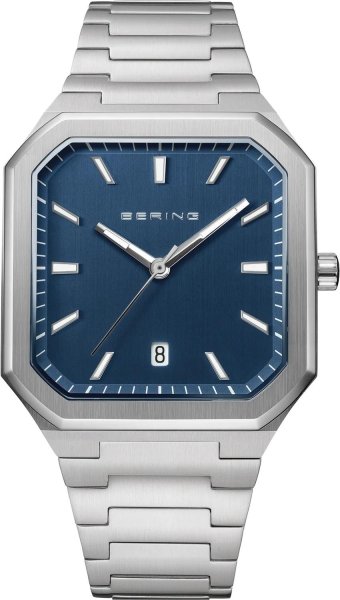 Bering Classic Square Blue Silver 16537-707