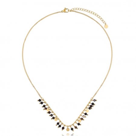 By Dziubeka Naszyjnik z czarnymi agatami Paradise Jewels NPA1250