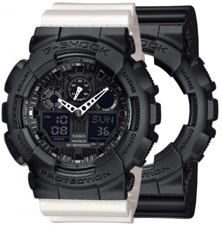 G-SHOCK SET GA-100-1A1ER + BEZEL 10358741 + PASEK 10366715