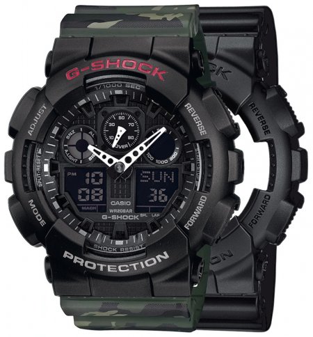 G-SHOCK SET GA-100-1A1ER + BEZEL 10378531 + PASEK 10561429