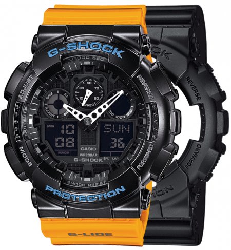 G-SHOCK SET GA-100-1A1ER + BEZEL 10407691 + PASEK 10457913