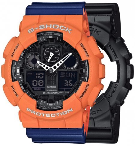 G-SHOCK SET GA-100-1A1ER + BEZEL 10589006 + PASEK 10527467