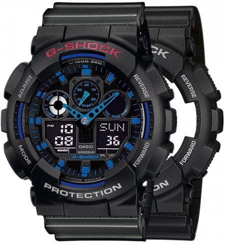 G-SHOCK SET GA-100-1A2ER + BEZEL 10378531 + PASEK 10467764