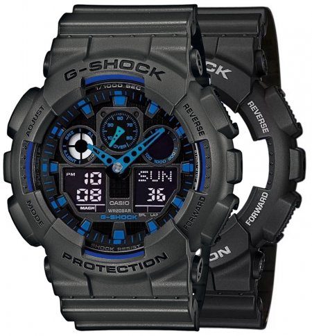 G-SHOCK SET GA-100-1A2ER + BEZEL 10467795 + PASEK 10467764