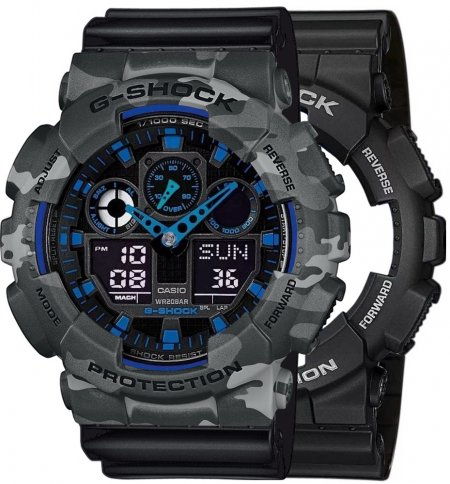G-SHOCK SET GA-100-1A2ER + BEZEL 10507071 + PASEK 10347688