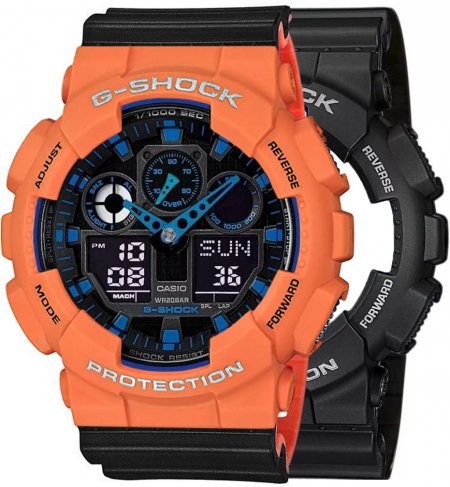 G-SHOCK SET GA-100-1A2ER + BEZEL 10589006 + PASEK 10577142