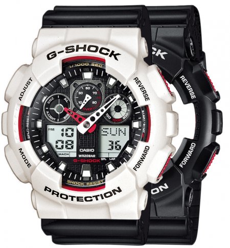 G-SHOCK SET GA-100-1A4ER + BEZEL 10395292 + PASEK 10347688