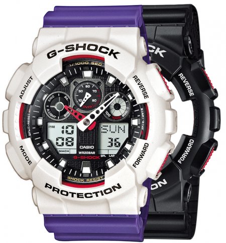 G-SHOCK SET GA-100-1A4ER + BEZEL 10395292 + PASEK 10498156