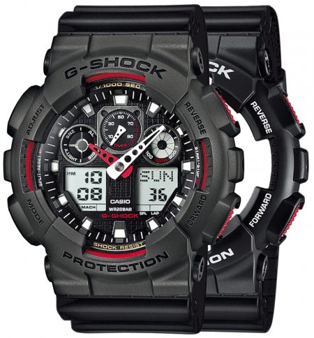 G-SHOCK SET GA-100-1A4ER + BEZEL 10467795 + PASEK 10347688