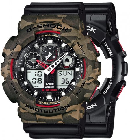 G-SHOCK SET GA-100-1A4ER + BEZEL 10507070 + PASEK 10347688