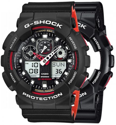 G-SHOCK SET GA-100-1A4ER + BEZEL 10508136 + PASEK 10577142