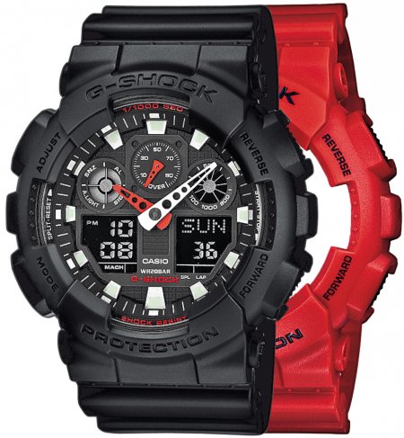 G-SHOCK SET GA-100B-4AER + BEZEL 10358741 + PASEK 10347688