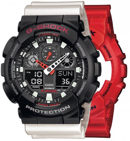 G-SHOCK SET GA-100B-4AER + BEZEL 10378531 + PASEK 10395227
