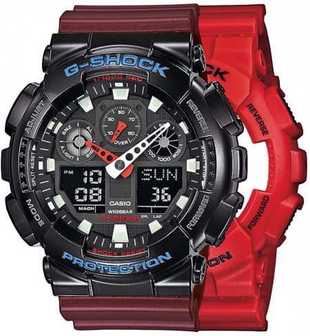 G-SHOCK SET GA-100B-4AER + BEZEL 10407691 + PASEK 10477355