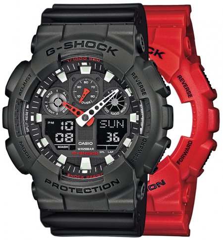 G-SHOCK SET GA-100B-4AER + BEZEL 10467795 + PASEK 10347688