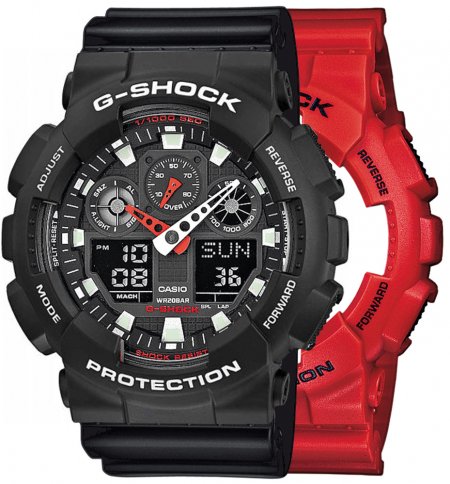 G-SHOCK SET GA-100B-4AER + BEZEL 10508136 + PASEK 10347688