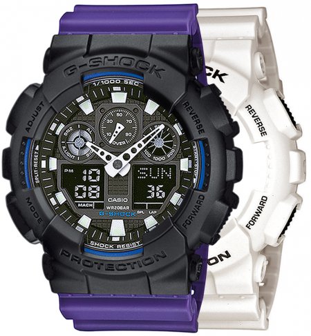 G-SHOCK SET GA-100B-7AER + BEZEL 10358741 + PASEK 10498156